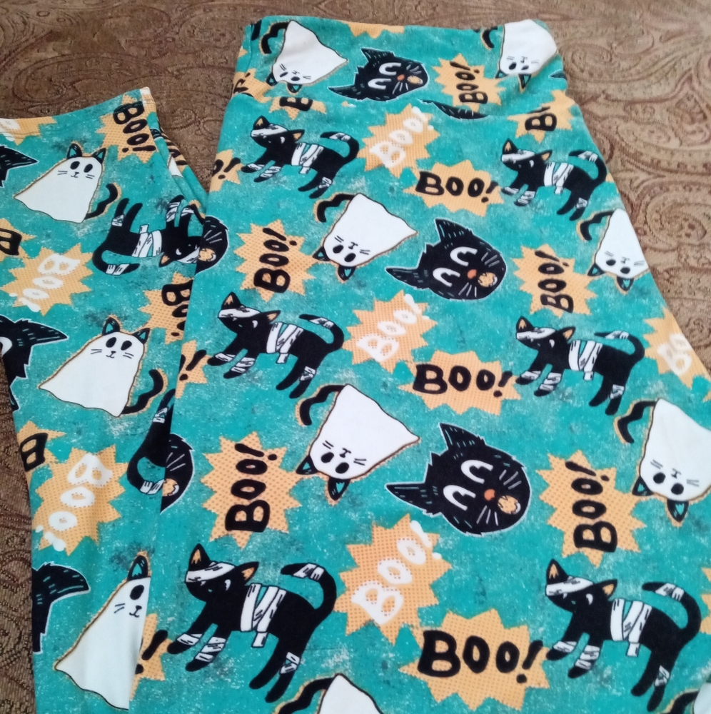 TC2 LULAROE Boo Kitty Halloween leggings